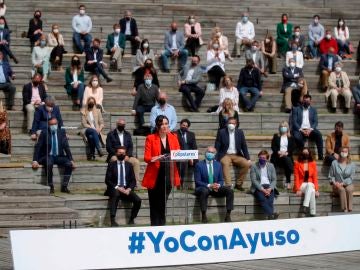 Isabel Díaz Ayuso en la campaña del PP para las elecciones de Madrid