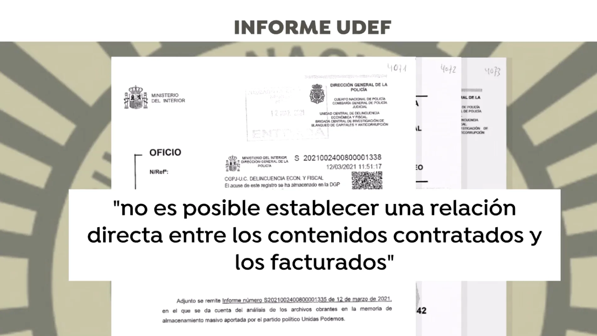 La UDEF cuestiona los trabajos de Neurona a Podemos