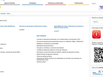 Página principal de la Agencia Tributaria para solicitar el borrador de la declaración de la Renta Página principal de la Agencia Tributaria para solicitar el borrador de la declaración de la Renta