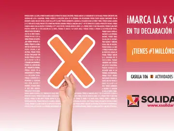 Marca la 'X Solidaria' en la declaración de la Renta Marca la 'X Solidaria' en la declaración de la Renta
