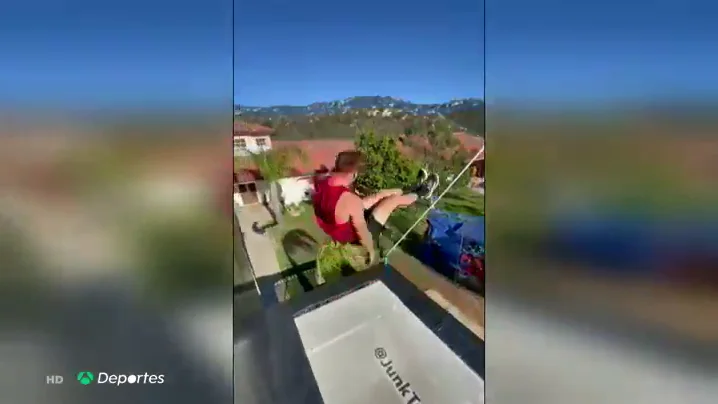 Garret Myers, la gran figura del tramp wall que realiza acrobacias imposibles sobre una cama elástica y con la ayuda de un muro Garret Myers, la gran figura del tramp wall que realiza acrobacias imposibles sobre una cama elástica y con la ayuda de un muro