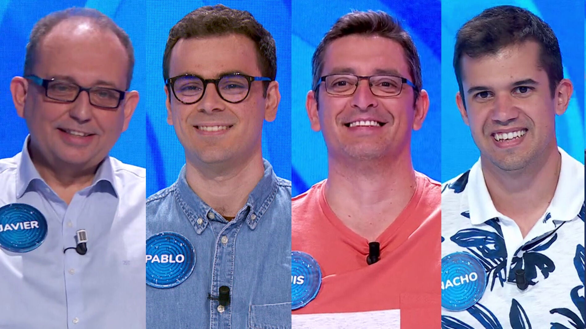 Javier, Pablo, Luis y Nacho en 'Pasapalabra'