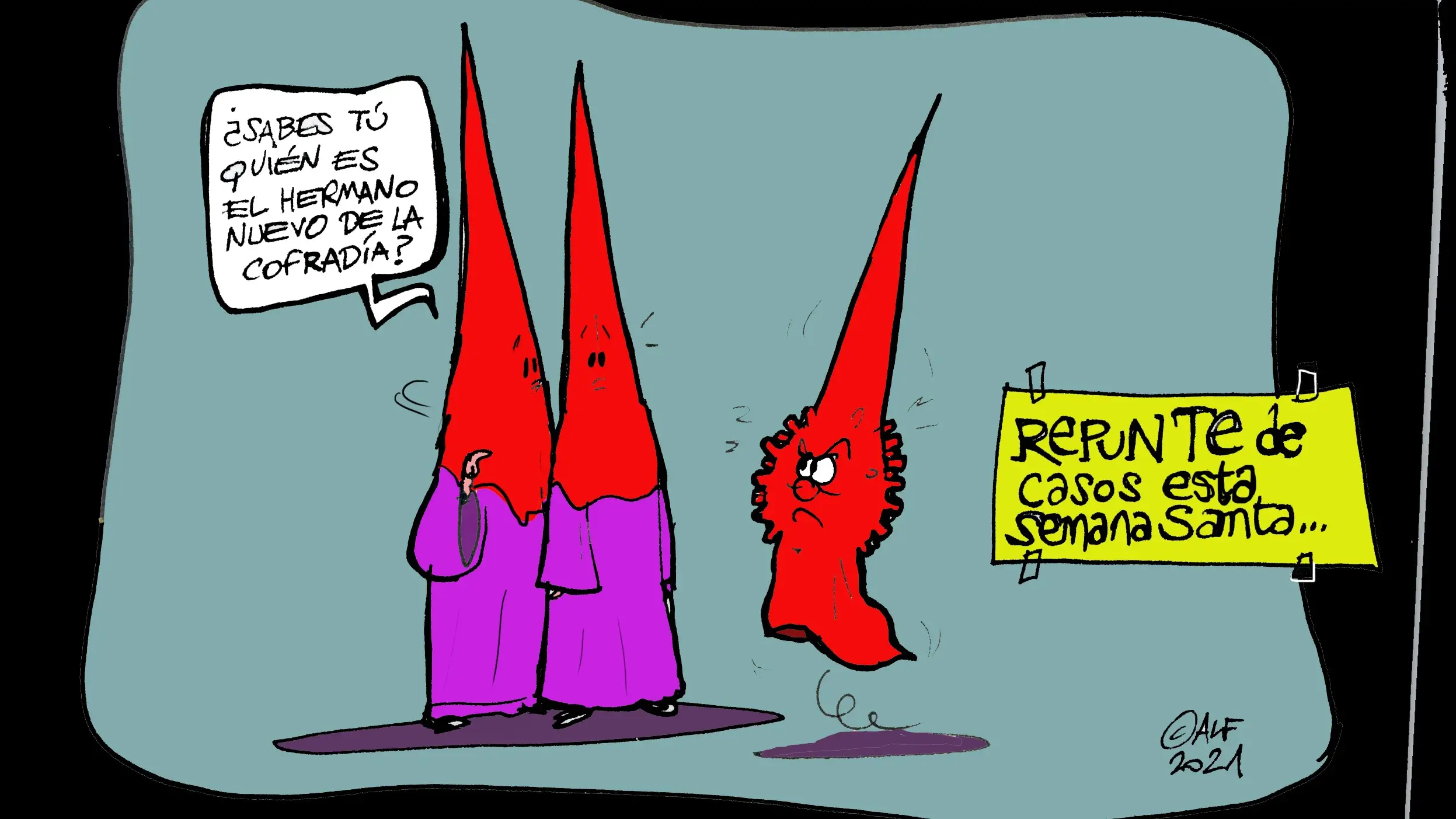 El repunte de casos en Semana Santa, en la viñeta de Alfredo-Boto Hervás Coronavirus