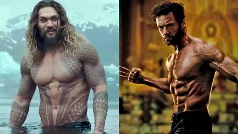Hugh Jackman y Jason Momoa Como Lobezno y Aquaman