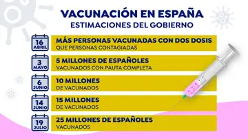 Estimación de la vacunación del Gobierno Estimación de la vacunación del Gobierno