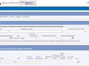 Simulador Renta Web Open 2021, en la página de la Agencia Tributaria Simulador Renta Web Open 2021, en la página de la Agencia Tributaria