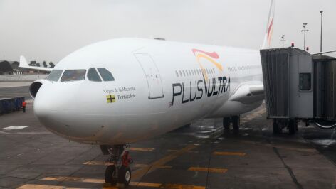 Un avi&oacute;n de la compa&ntilde;&iacute;a a&eacute;rea Plus Ultra 