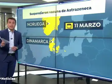 En Dinamarca y Noruega sigue suspendida la vacunación con AstraZeneca tras los casos de trombos registrados En Dinamarca y Noruega sigue suspendida la vacunación con AstraZeneca tras los casos de trombos registrados