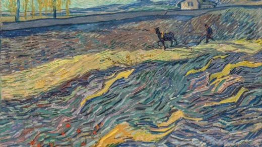 'Labrador en un campo' de Van Gogh 'Labrador en un campo' de Van Gogh