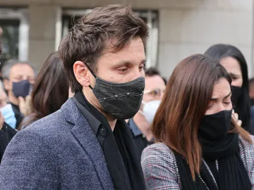Javián y Geno en el funeral de Álex Casademunt Javián y Geno en el funeral de Álex Casademunt