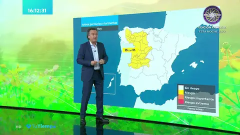 La previsión del tiempo hoy: LLuvias y tormentas fuertes en el sur y sistema central con termómetros a la baja en el interior La previsión del tiempo hoy: LLuvias y tormentas fuertes en el sur y sistema central con termómetros a la baja en el interior