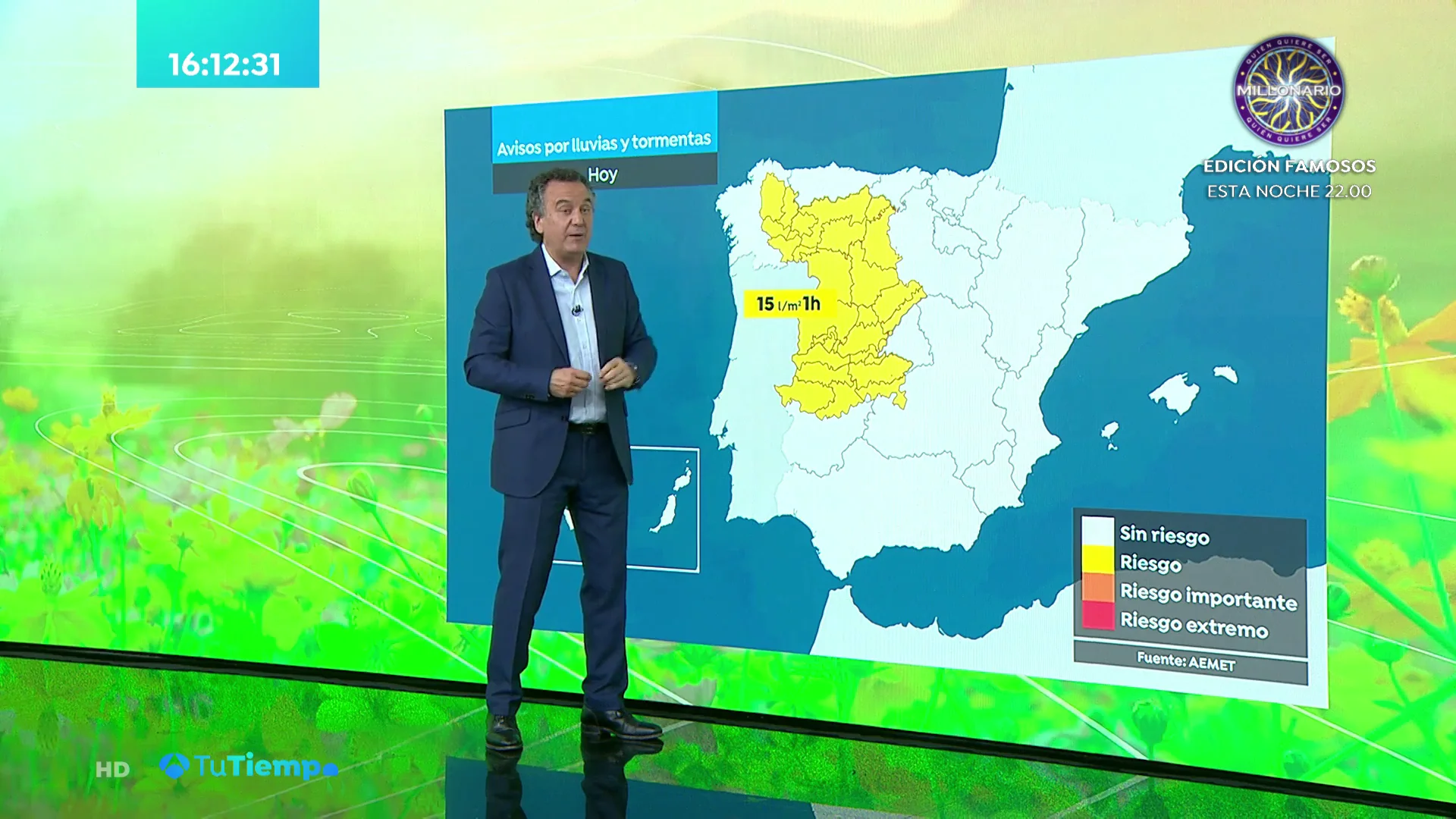 La previsi&oacute;n del tiempo hoy: LLuvias y tormentas fuertes en el sur y sistema central con term&oacute;metros a la baja en el interior