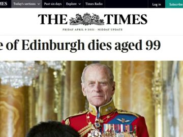 Así recoge la prensa británica la muerte de Felipe de Edimburgo, el marido de Isabel II