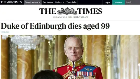 Así recoge la prensa británica la muerte de Felipe de Edimburgo, el marido de Isabel II Así recoge la prensa británica la muerte de Felipe de Edimburgo, el marido de Isabel II