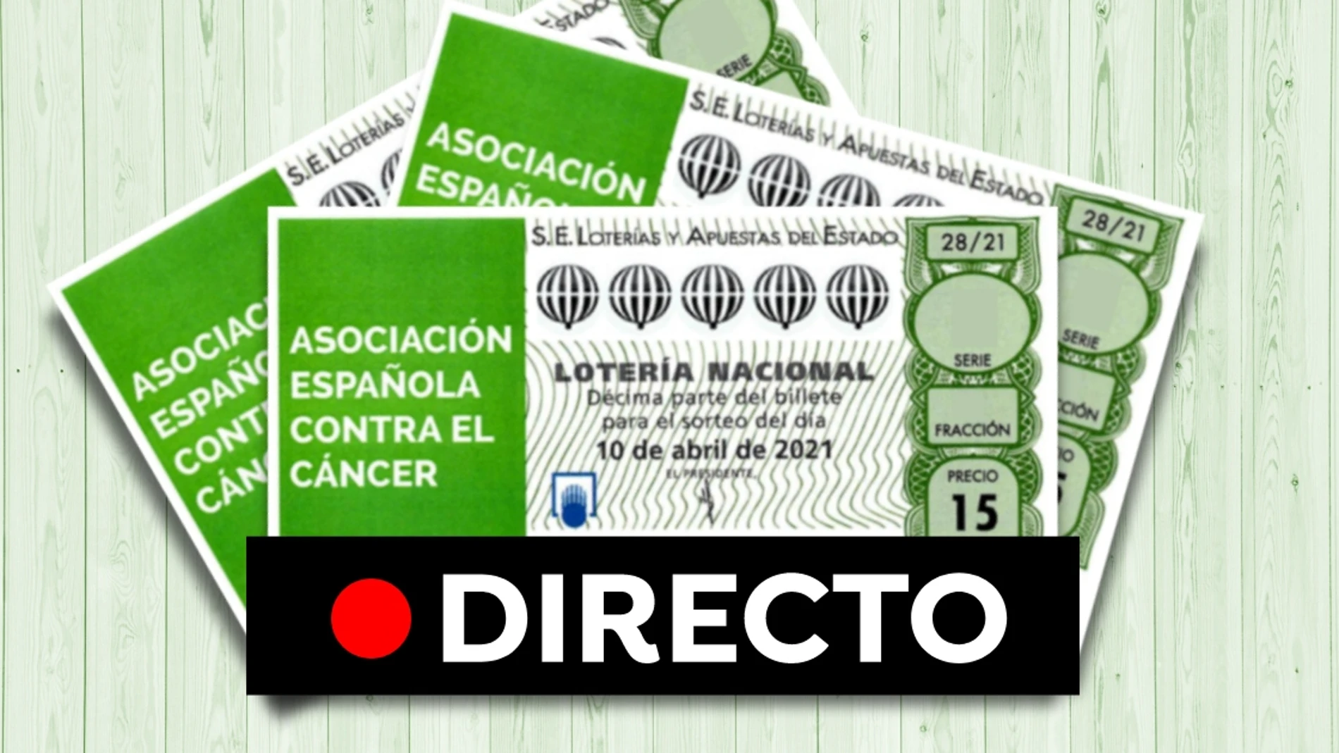 Comprobar Lotería Nacional: Resultado del sorteo extraordinario de la AECC hoy sábado 10 de abril Comprobar Lotería Nacional: Resultado del sorteo extraordinario de la AECC hoy sábado 10 de abril