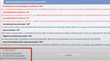 Datos trasladados Datos trasladados