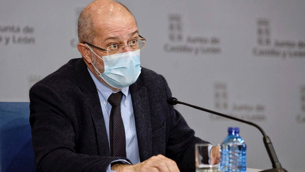 El vicepresidente y portavoz de la Junta de Castilla y Le&oacute;n, Francisco Igea durante la rueda de prensa