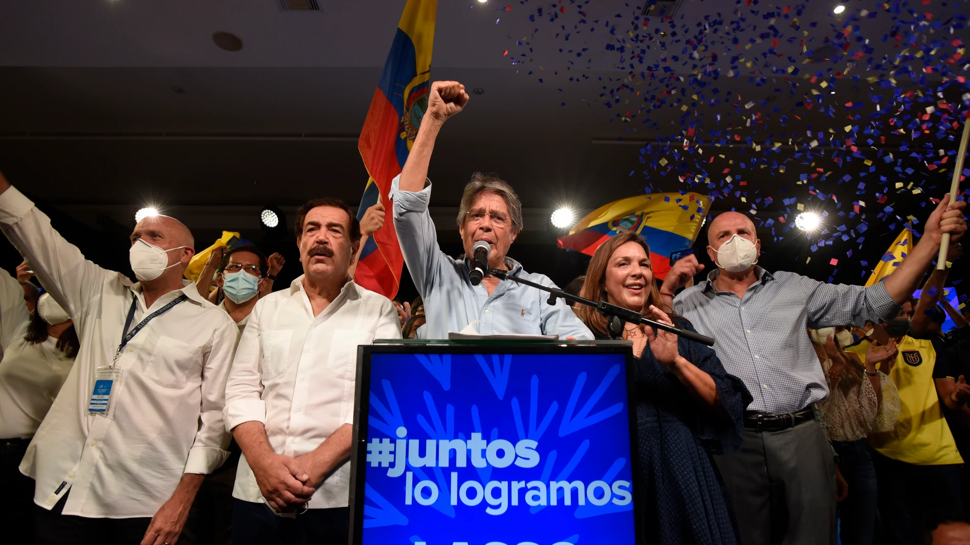 Guillermo Lasso, tras la victoria en las elecciones de Ecuador