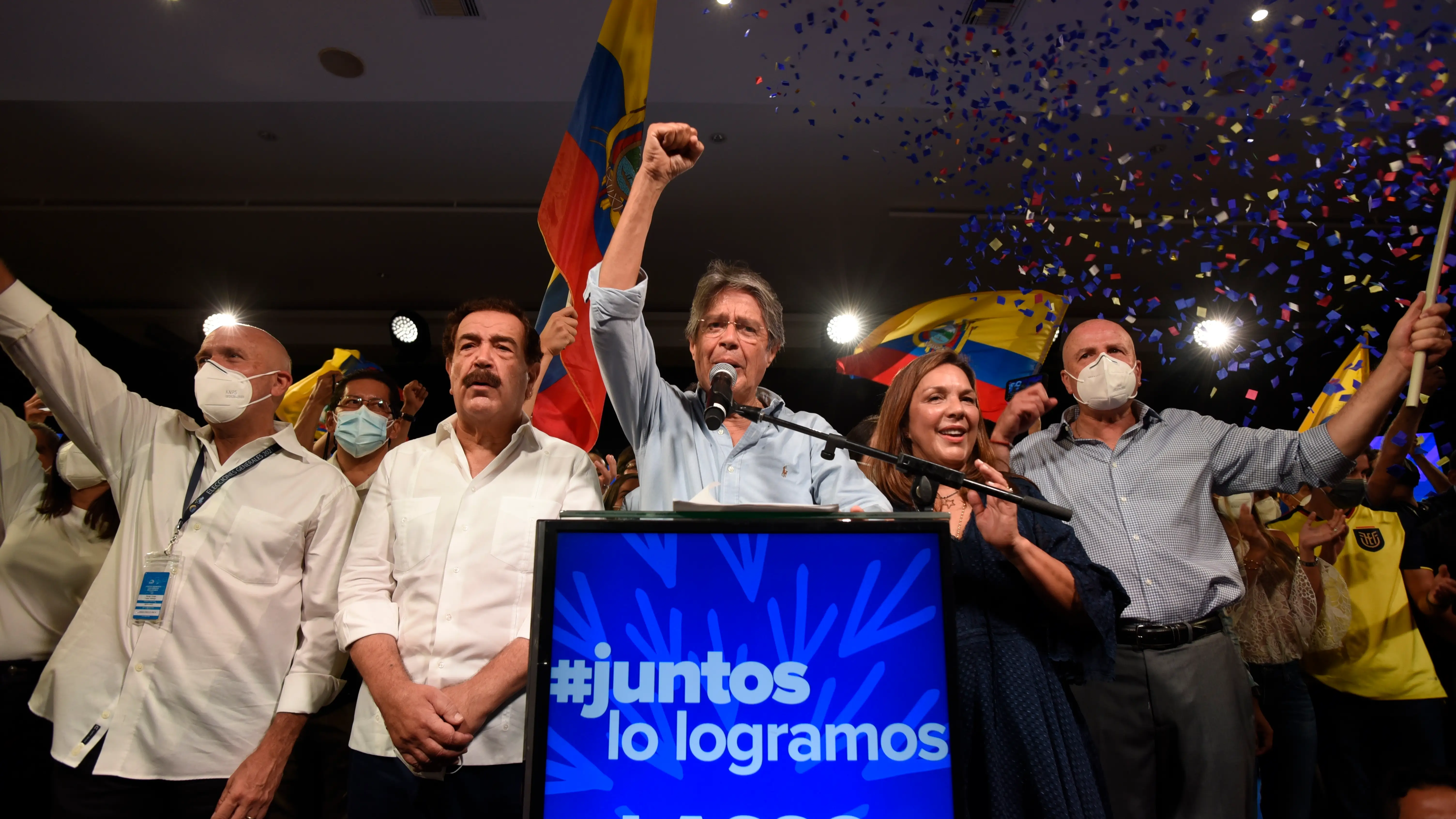 Guillermo Lasso, tras la victoria en las elecciones de Ecuador Guillermo Lasso, tras la victoria en las elecciones de Ecuador
