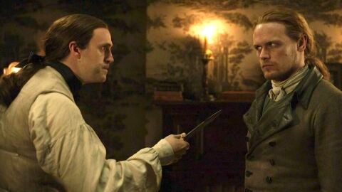 Michael D. Xavier y Sam Heughan