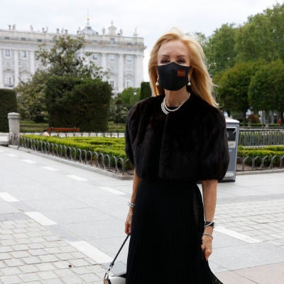 Carmen Lomana, en el estreno de la ópera en Madrid