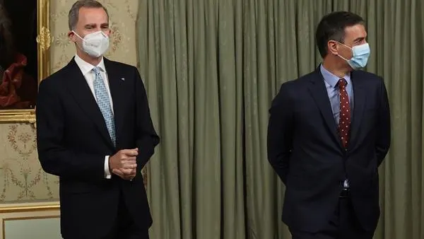 Imagen de archivo del Rey y de Pedro S&aacute;nchez