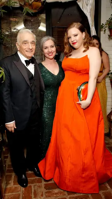 Martin Scorsese con dos de sus hijas, Domenica y Francesca Martin Scorsese con dos de sus hijas, Domenica y Francesca