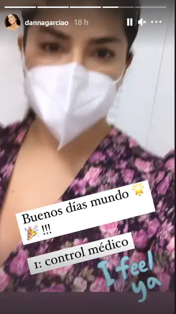 Danna García antes de vacunarse Danna García antes de vacunarse
