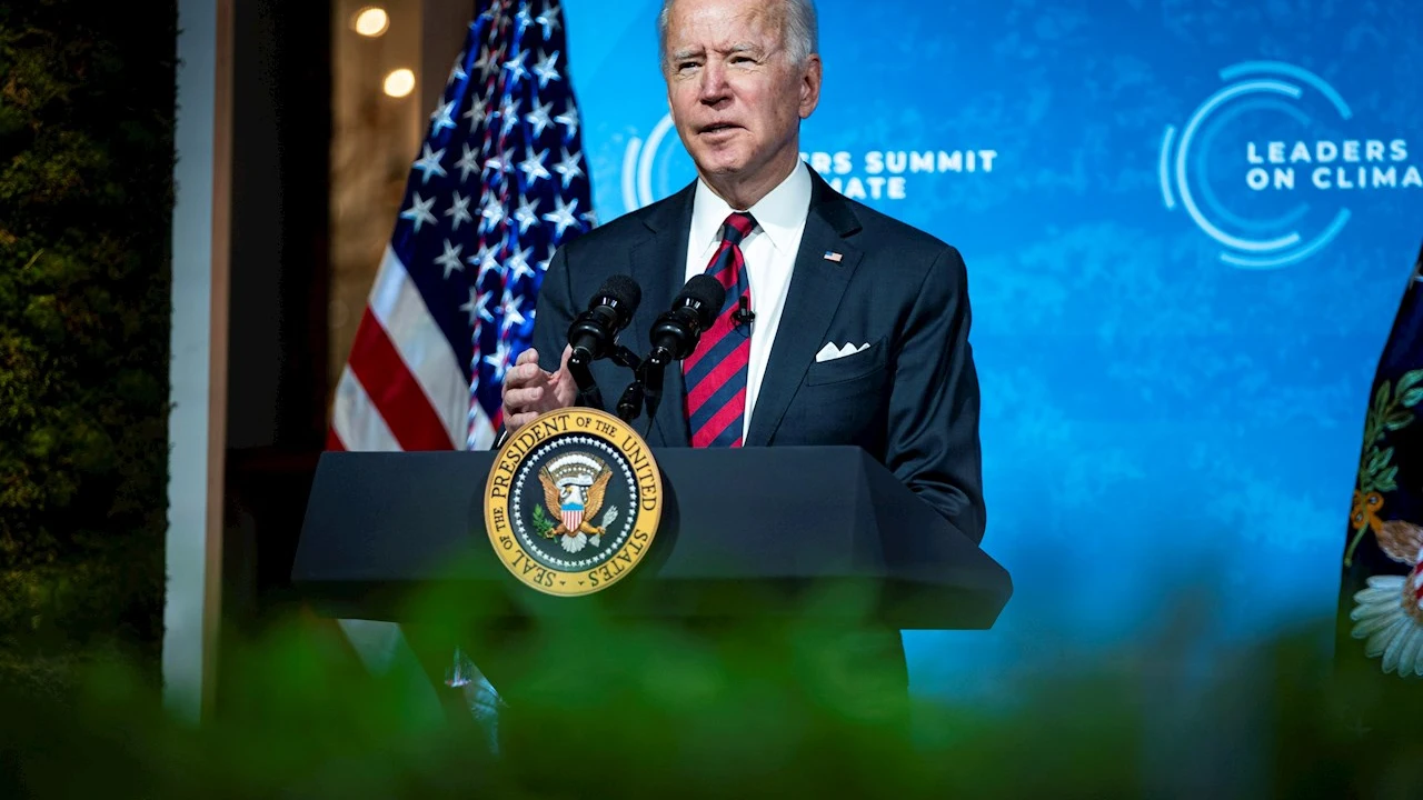 El presidente de EE.UU., Joe Biden, habla durante una Cumbre de Líderes sobre el Clima este jueves 22 de abril de 2021 El presidente de EE.UU., Joe Biden, habla durante una Cumbre de Líderes sobre el Clima este jueves 22 de abril de 2021