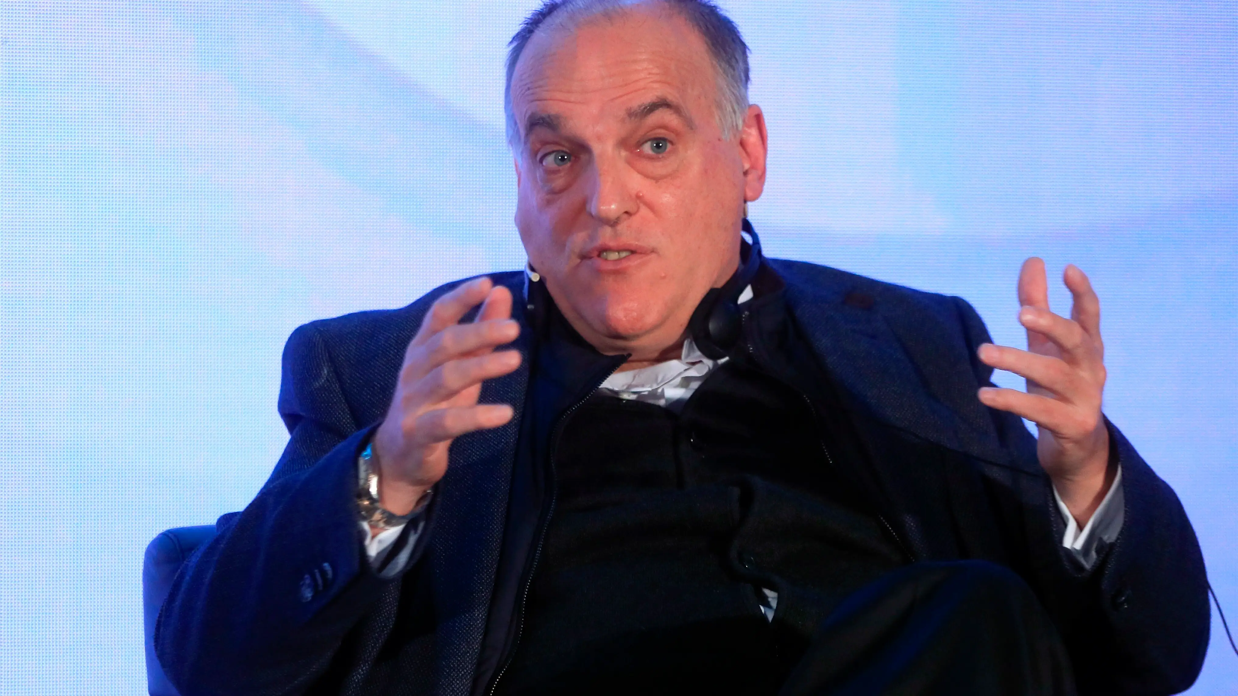 Javier Tebas: "Florentino Pérez miente o se equivoca, pero destruye el fútbol" Javier Tebas: "Florentino Pérez miente o se equivoca, pero destruye el fútbol"