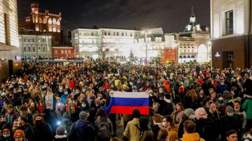 Concentración en Moscú para la liberación de Navalni.