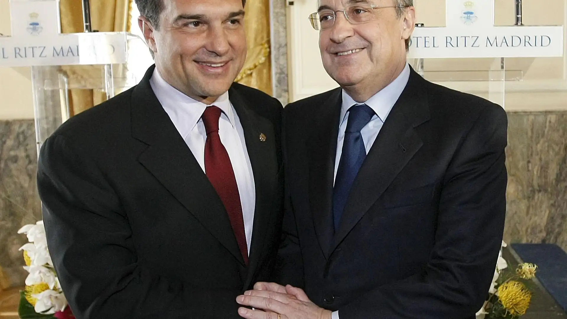 Joan Laporta y Florentino P&eacute;rez, presidentes del Barcelona y el Real Madrid