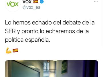 Santiago Abascal y Rocío Monstaerio presumen de haber echado a Iglesias del debate de la SER