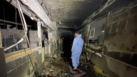 explosión en un hospital para pacientes de coronavirus de Bagdad, capital de Irak explosión en un hospital para pacientes de coronavirus de Bagdad, capital de Irak