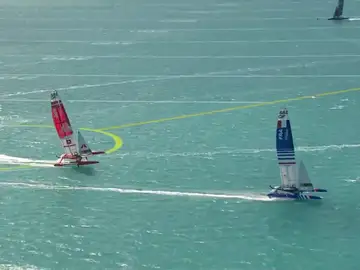 Susto del catamarán español en el GP Sail que casi termina volcando Susto del catamarán español en el GP Sail que casi termina volcando