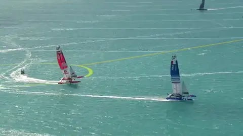 Susto del catamarán español en el GP Sail que casi termina volcando Susto del catamarán español en el GP Sail que casi termina volcando