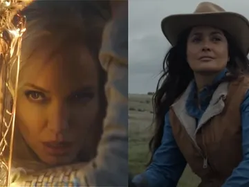 Angelina Jolie y Salma Hayek en 'Eternos' Angelina Jolie y Salma Hayek en 'Eternos'