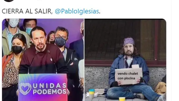 Los mejores memes tras la dimisión de Pablo Iglesias de sus cargos en Unidas Podemos Los mejores memes tras la dimisión de Pablo Iglesias de sus cargos en Unidas Podemos