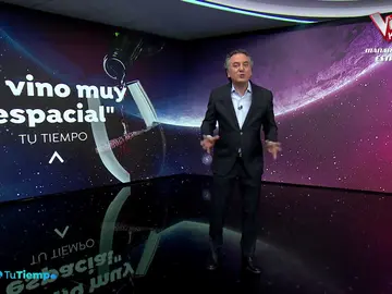Botella de vino en el espacio Botella de vino en el espacio