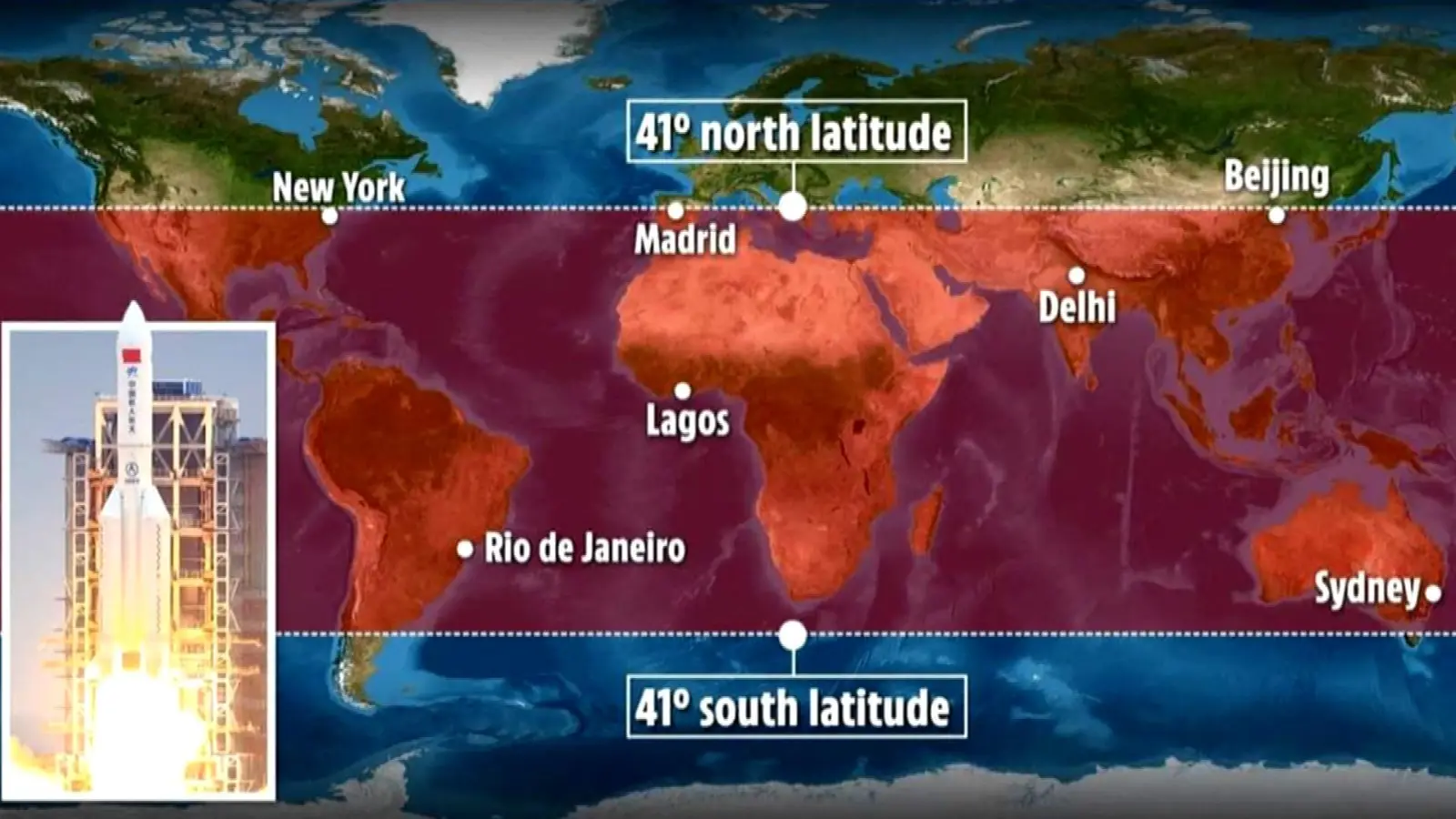 Alerta por la reentrada sin control de un cohete chino en la Tierra Alerta por la reentrada sin control de un cohete chino en la Tierra