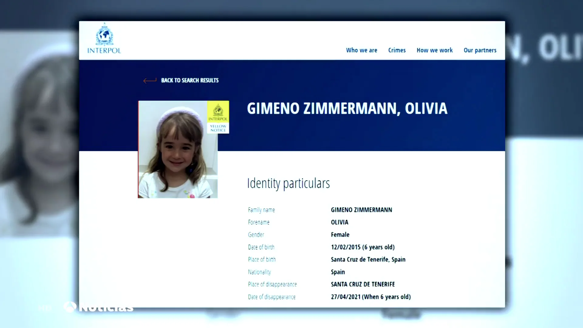 La Interpol publica las fotos de Anna y Oliva, las dos hermanas desaparecidas en Tenerife La Interpol publica las fotos de Anna y Oliva, las dos hermanas desaparecidas en Tenerife