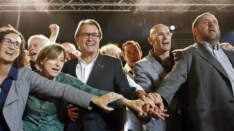 Artur Mas, Oriol Junqueras, Raül Romeva y Carme Forcadell Artur Mas, Oriol Junqueras, Raül Romeva y Carme Forcadell