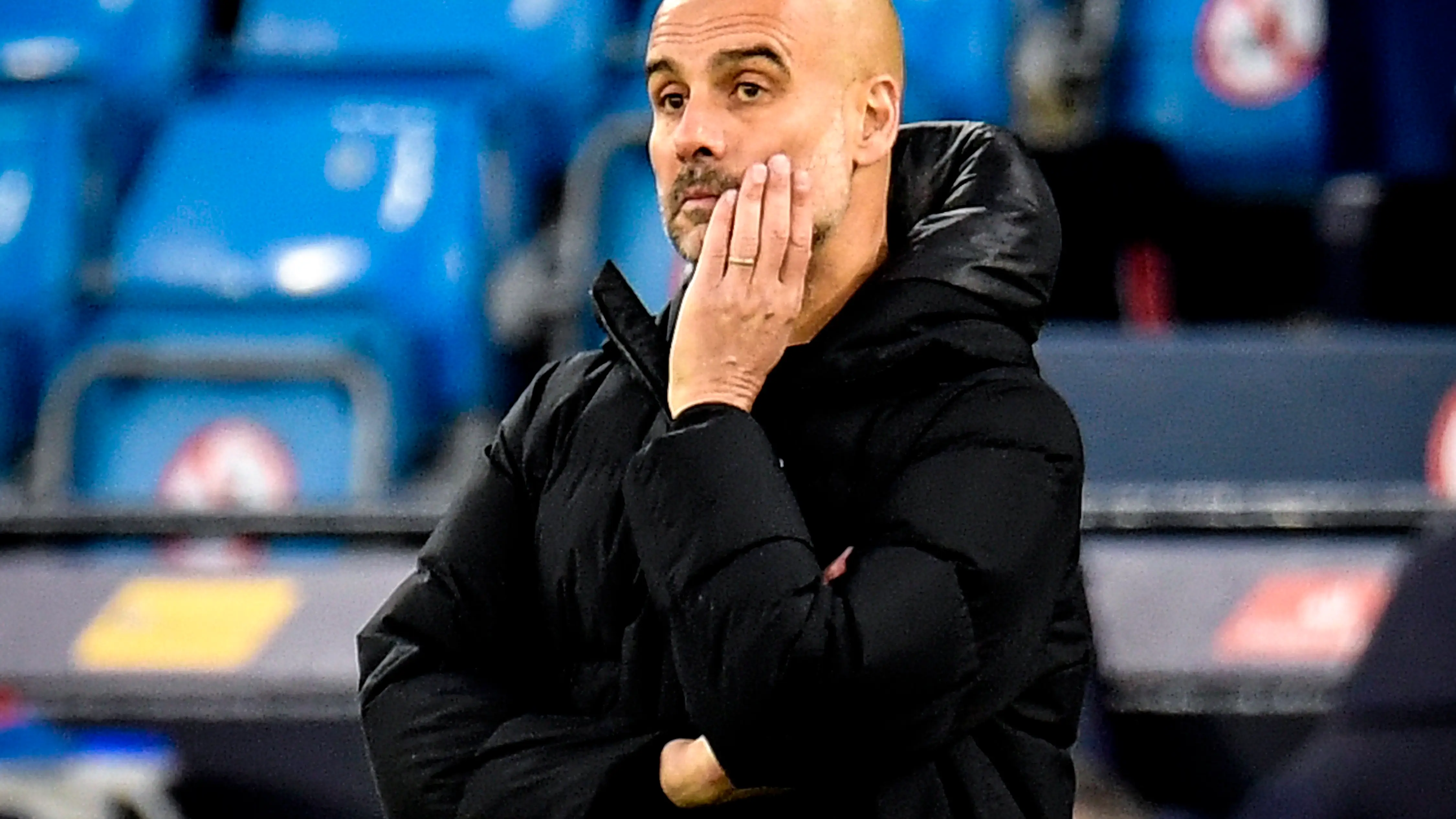 El entrenador del Manchester City, Pep Guardiola El entrenador del Manchester City, Pep Guardiola