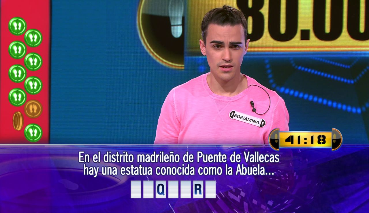 Dos preguntas y cuarenta segundos: Borja juega por 80.001 euros el Duelo Final de ‘¡Ahora caigo!' Dos preguntas y cuarenta segundos: Borja juega por 80.001 euros el Duelo Final de ‘¡Ahora caigo!'