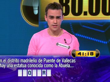 Dos preguntas y cuarenta segundos: Borja juega por 80.001 euros el Duelo Final de ‘¡Ahora caigo!'