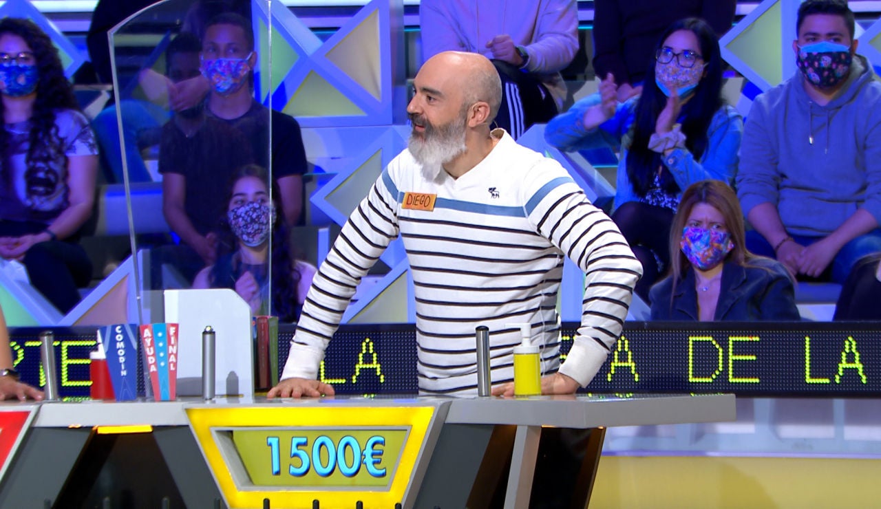 La gran inteligencia de Diego en ‘La ruleta de la suerte’: suma 1.500€ sin decir ninguna consonante La gran inteligencia de Diego en ‘La ruleta de la suerte’: suma 1.500€ sin decir ninguna consonante
