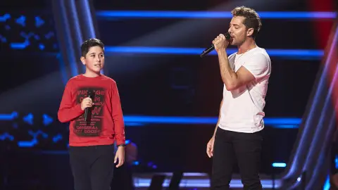 David Bisbal canta 'Mi princesa' con Lukas Urdea en las Audiciones a ciegas de 'La Voz Kids' 'La Voz Kids'
