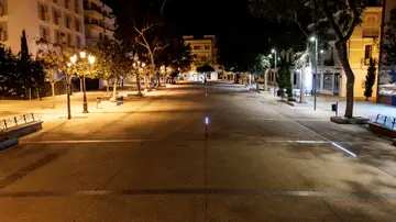 Calle de Ibiza tras el toque de queda por el estado de alarma