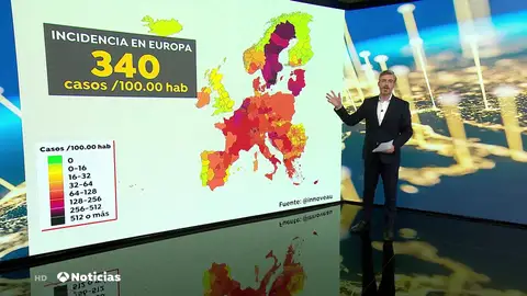 El mapa de los países de Europa y su situación con el coronavirus El mapa de los países de Europa y su situación con el coronavirus