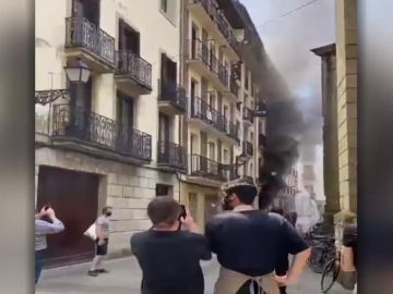 Incendio en un edificio en San Sebastián